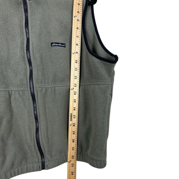 Eddie Bauer Men’s Polartec Fleece Vest Zip Up Outdoor Layer Gray L - Picture 8 of 10
